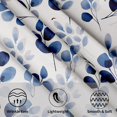 thumbnail image 3 of Blue Floral Round Table Cloth - Navy Leaf Tablecloth 60 Inch Botanical Plant Table Cloth Spring Summer Table Cover for Home Kitchen Party Picnic Dinner, 3 of 7