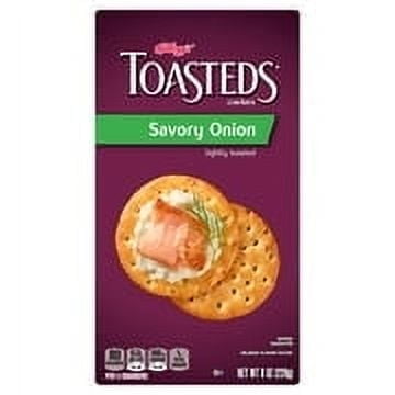 Toasteds Crackers Savory Onion Ready to Dip Snacks - 8 Oz