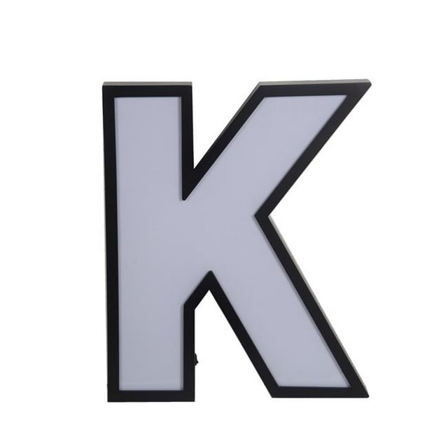 Privilege 88716 20 x 2.5 x 24 in. Letter K LED Wall Decor