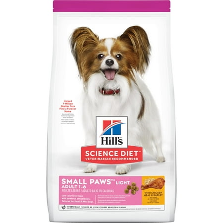 Hill's Science Diet Adult Light Small Paws with Chicken Meal & Barley Dry Dog Food, 15.5 lb