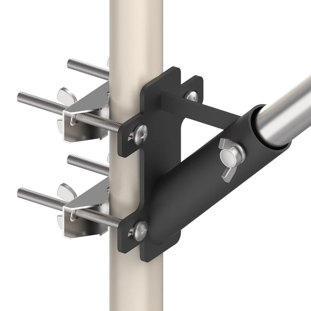 Soporte para asta de bandera BUJ de acero resistente para poste de 1 pulgada