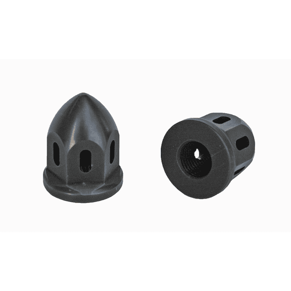 Durablue 20-1821bl 2 Piece Front Spindle Nuts - Bullet Aluminum 14 x 1. 5 mm, Black Anodize