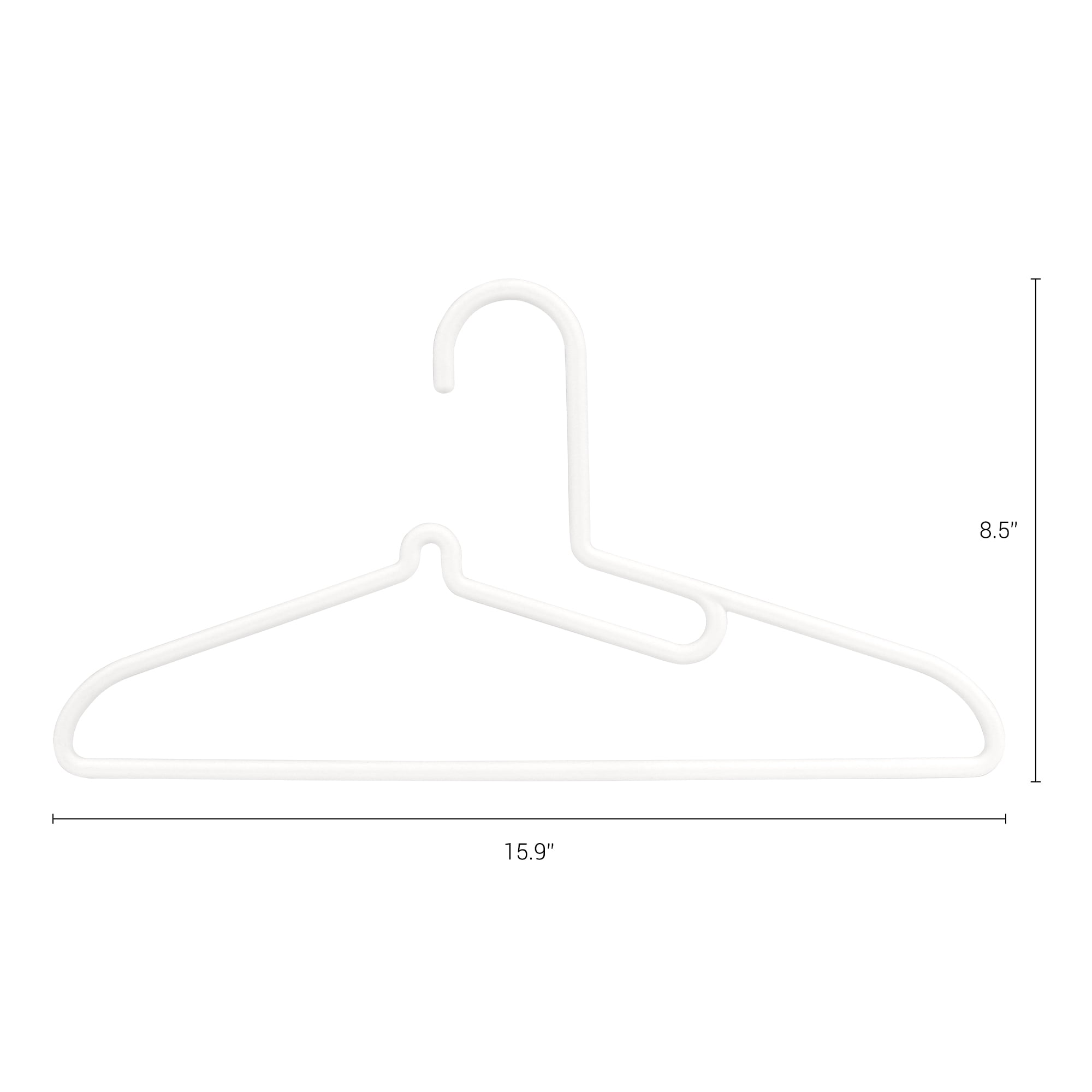 Unique Bargains Clothes Hangers Plastic Space Saving Hangers for Closet 20 Pcs White