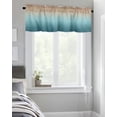 thumbnail image 4 of Kitchen Cafe Valance Curtain for Small Windows,Blue and Brown Gradient Ombre Rod Pocket Short Valances Modern Minimalist Color Art Window Treatment Panel for Living Room/Bedroom/Bathroom,60x18in, 4 of 8