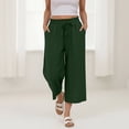 thumbnail image 7 of Luvrsol Plus Womens Capri Pants Quick Dry Moisture Wicking Casual Solid High Rise Straight Leg 7/8 Capri Jeans, Size S-5XL, 7 of 7