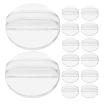 IBASETOY 100Pcs Clear Table Number Holders Plastic Round Bottom for Strong Hold