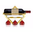 thumbnail image 3 of Dalazy Wine Rack Steel Wall Mount Bottle A Towel Kitchen Shelf  Holder Storage Gold Type A, 3 of 5