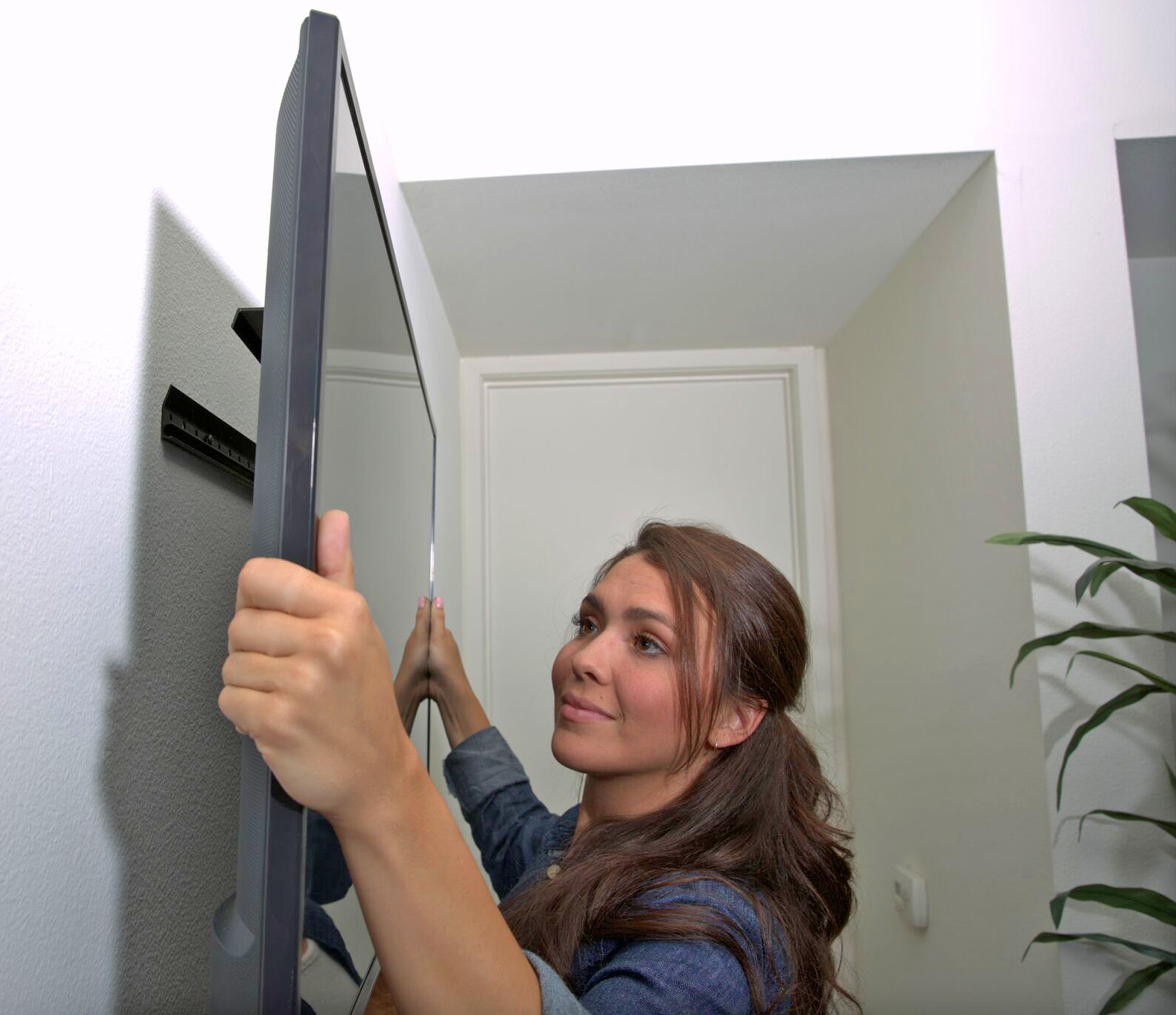 Hangman Indoor Outdoor TV Mount - Fits TVs 32"-80"  - Holds 100 lbs. - All Surface - No Studs, No Anchors Required