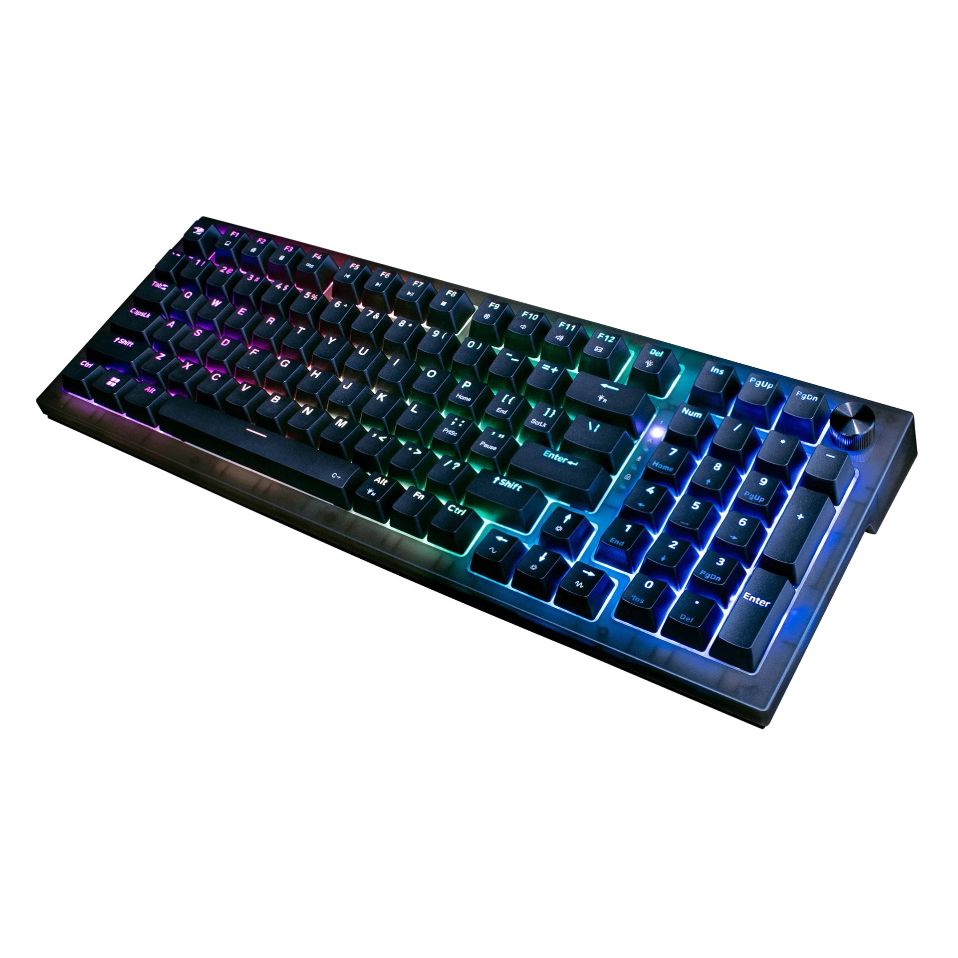 iBUYPOWER MK9 Pro RGB Mechanical Gaming Keyboard with Hotswap Linear Switches, Custom aRGB Lighting, Detachable USB-C Cable, Gasket Mounted PCB, Solid Black