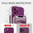 thumbnail image 5 of UTOPER Funda de silicona líquida para iPhone 16 15 14 11 13 12 Pro Max 16 Plus Protección de lente Funda trasera suave a prueba de golpes, 5 of 5