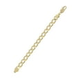 thumbnail image 3 of Solid Womens Cuban Link Bracelet 10K/14K Yellow Gold, 3 of 5