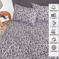thumbnail image 4 of RUVANTI 100% Cotton Sheets – California King Percale Bedding, Cooling & Breathable Floral Design, Durable with a Crisp, Soft & Comfortable Feel, 14" Deep Pocket, 4-Piece Set, Teal Paisley, 4 of 8