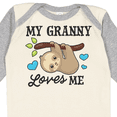 thumbnail image 4 of Inktastic My Granny Loves Me with Sloth and Hearts Boys or Girls Long Sleeve Baby Bodysuit, 4 of 5