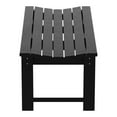thumbnail image 4 of GARDEN Plastic Adirondack Backless Outdoor Bench for Patio Entryway, Black, 4 of 6