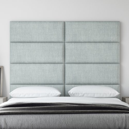 Vant Upholstered Headboards Accent Wall Panels Cotton Weave Gray Mist 30 Inch Queen Full