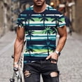 thumbnail image 1 of Tops para hombre, blusas y camisas de manga corta con cuello redondo para hombre, camiseta con cuello redondo y estampado para hombre, blusa informal de poliéster de manga corta a la moda para hombre., 1 of 5