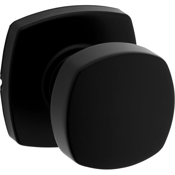 shiyou-Prague Matte Black Door Knob, Interior Door Handles/Passage Knobs for Hall and Closet Door, Non-locking Hall/Closet Door Handle, Modern Home Décor