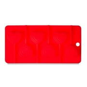 Valentine's Day Red Heart Sucker Silicone Mold, 4" x 8", by Way To Celebrate