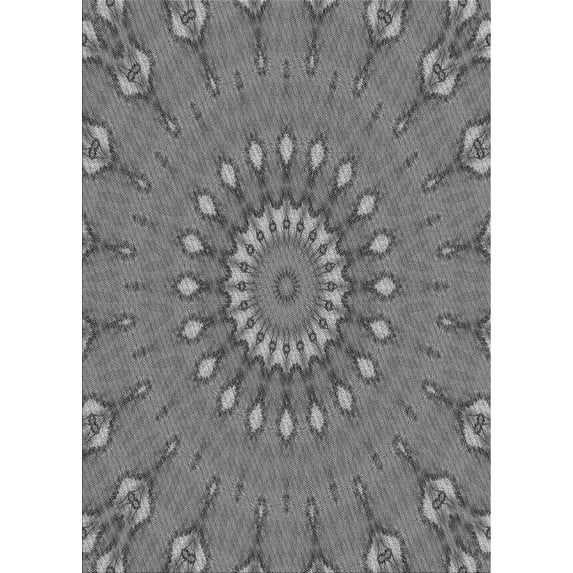 Ahgly Company Indoor Rectangle Patterned Gray Dolphin Gray Area Rugs, 5' x 8'