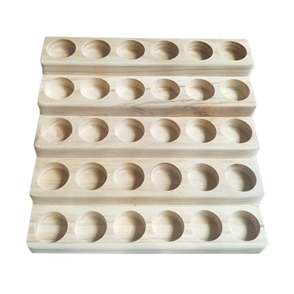 5 Tier Wooden Essential Oils Storage Organizer Display Stands Rack Holder for Store Oils Showing and 0 Pcs 30ml Bottles