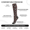 thumbnail image 3 of Lsque Houndstooth Green Red Pattern Sport Compression Socks for Men & Women 15-20 mmHg Knee High Nurse Pregnant Running Medical and Travel Athletic, 3 of 6