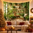 thumbnail image 3 of Plant Filled Indoor with Sanctuary Library Nook Dominated, Mystical Fantasy for Space Lovers, Galaxy Room Decor, Mother'S Day Gift, Tapestry Wall Hanging for Bedroom and Dorm, 3 of 7