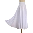thumbnail image 5 of Fldy Women's Ruffle High Waist Elastic Waistband Dance Skirts Ballroom Dance Stage Performance White L, 5 of 7