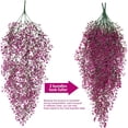 thumbnail image 3 of 4 Pcs Artificial Hanging Plants Topboutique Lifelike Flowers Vine Faux Ferns Artificial Wall Plants Leaves for Indoor and Outdoor Garden Porch Patio Wedding Decoration(Fuchsia,31 in), 3 of 8