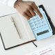 thumbnail image 5 of Calculator Small And Portable Student Use 8 Bit Flip Top Palm Sized Calculator In Macaron Color Scheme, 5 of 6
