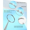 thumbnail image 3 of 18G 3PCS Nose Rings Hoops 316L Surgical Steel Opal Nose Rings for Women 8mm/10mm Septum Rings Clear CZ Daith Helix Tragus Conch Piercing Jewelry Cartilage Earring, 3 of 6