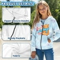 thumbnail image 6 of Uourmeti Snowflake Cute Capybara Axolotl Youth Athletic Sweatshirt Zip Up Hooded Long Sleeve with Pockets Sports Jacket for Gym Size 6-9, 6 of 7