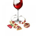 thumbnail image 7 of 12 Pieces Christmas Wine Charms Christmas Wine Glass Markers Holiday Wine Charms Stem Glass Charms Drink Identifier for Birthday Wedding Anniversary Christmas Thanksgiving Parties, 7 of 7
