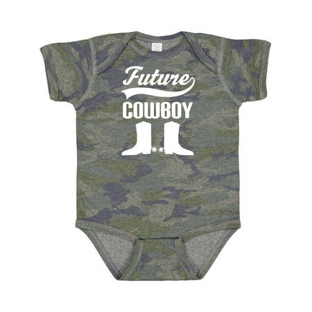 

Inktastic Future Cowboy Western Boots Gift Baby Boy Bodysuit