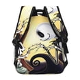 thumbnail image 4 of Goofa The Nightmare Before Christmas Pattern Casual Backpack for School & Travel – Lightweight Ergonomic Backpack with Laptop Compartment, Multiple Pockets-One Size, 4 of 5