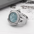 thumbnail image 1 of Quartz Ring Watch, Simple Rose Flower Ring Watch, For Most Women Beautiful Girls White,Blue, 1 of 8