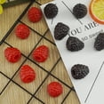 thumbnail image 5 of Nvzi Paquete de frutas artificiales, juego de frutas de plástico para decoración, ideal para fiestas en casa, rellenos de jarrones y accesorios de fotografía (frambuesa roja, 10 unidades), 5 of 5