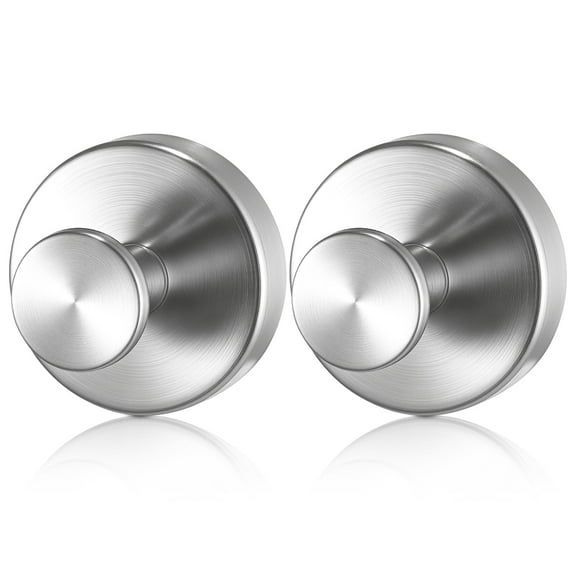 VEVOR Suction Cup Hooks for Shower, 2-Pack No Drill Stainless Steel Hooks, Suction Cup Shower Towel Hanging Hook, for Bathroom Wall, Kitchen, Glass, Mirror and Tile to Hang Towels, Robes & Loofah