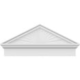 thumbnail image 3 of Ekena Millwork 34"W x 15-3/8"H x 2-3/4"P (Pitch 6/12) Peaked Cap Sunburst Architectural Grade PVC Combination Pediment, 3 of 8