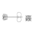 thumbnail image 2 of Unique Moments 1 Carat Lab Grown Cushion Cut Diamond Stud Earrings for Women 14K White Gold, 2 of 5