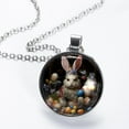 thumbnail image 2 of Easter Glass Design Circle Pendant Women's Necklace, 2 of 5