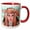 Red/White, variant on 3drose, Maiden of the Red Tailed Hawk, 15oz Two-tone Blue Mug