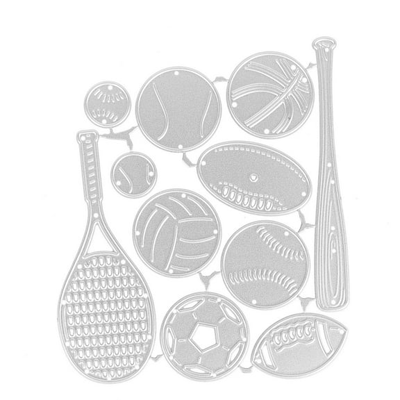 Die Cuts for Card Making, Ouginx Various Sports Ball Metal Cutting Dies DIY Die Cutters Die Stencils for Scrapbooking, Embossing & More