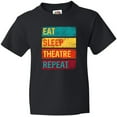 thumbnail image 3 of Inktastic Eat Sleep Theatre Repeat Drama Gift for Actor Youth T-Shirt, 3 of 5