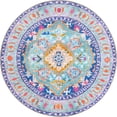 thumbnail image 1 of Unique Loom Tapis de Bordure de Médaillon Revival 3' 6 x 3' 6 Rond Bleu/serrure, 1 of 2