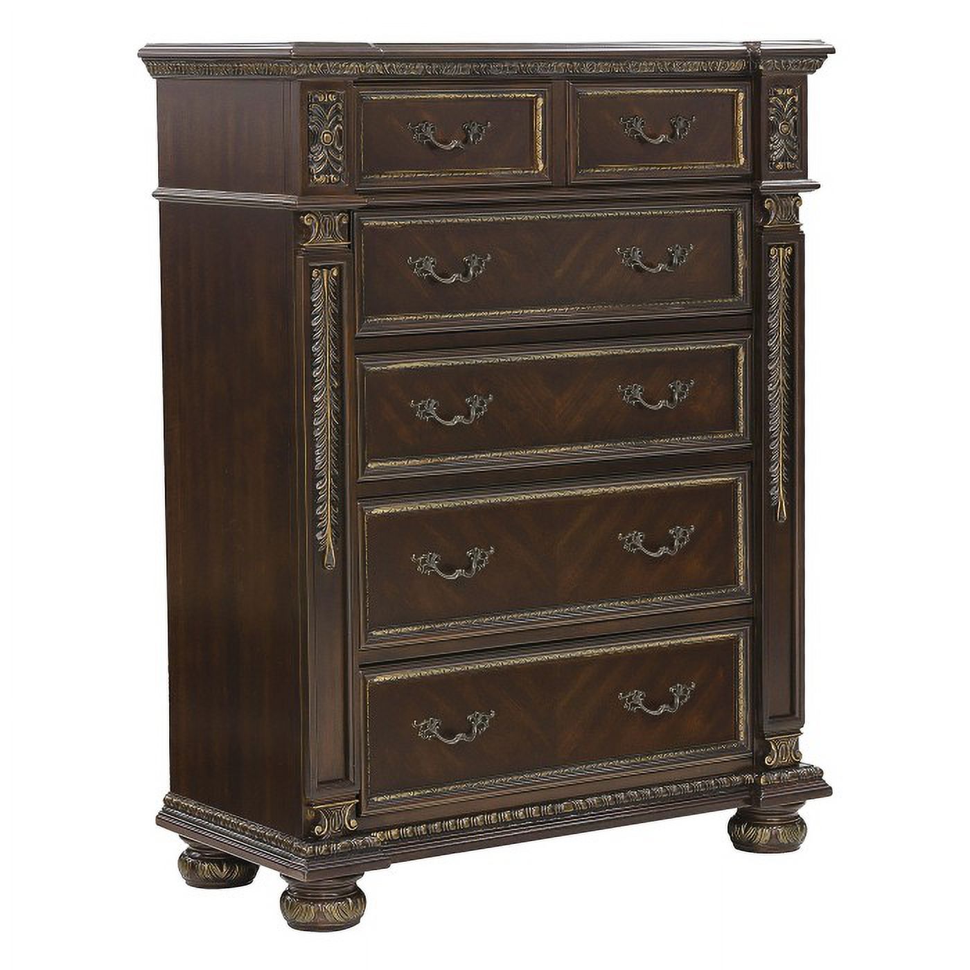 Old-World European style Elegant Catalonia Collection Chest - Cherry Red.