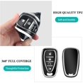 thumbnail image 4 of Key Fob Cover Compatible with Chevrolet Equinox Malibu Traverse Blazer Camaro Impala Cruze Volt Bolt Sonic Trax Tahoe Keychain Case Holder Protector,4-Buttons-Black, 4 of 6