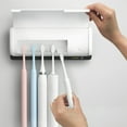 thumbnail image 5 of Rechargeable Toothbrush Sanitizer and Holder, 5 Slot Fan Drying Function Toothbrush Holder Wall-Mounted, Built-in Light Beads To Purify The Environment, Suitable for Electric / Ordinary Toothbrush, 5 of 6