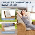 thumbnail image 3 of Bellefurn 5 Pieces Outdoor Patio Furniture Sets with Swivel Rocker Chairs Rattan Glider Loveseat and Coffee Table,Wicker Outdoor Conversation Sets for Porch Deck Backyard Poolside, 3 of 9