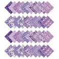 thumbnail image 2 of Soimoi 40Pcs Floral Artistic Print Cotton Precut Fabrics For Quilting Craft Strips 2.5x42inches Jelly Roll - Violet, 2 of 9
