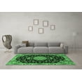 thumbnail image 3 of Ahgly Company Indoor Square Medallion Emerald Green Traditional Area Rugs, 7' Square, 3 of 4